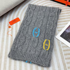 Scarf 170 CM Grey Cashmere Handwoven