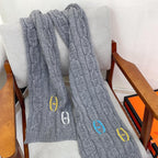 Scarf 170 CM Grey Cashmere Handwoven