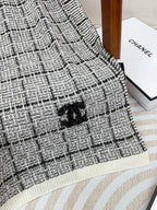 CC Scarf 180 CM In Grey With Black Stripes Cashmere 415180