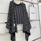 CC Scarf 180 CM In Black With White Stripes Cashmere 415181