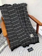 CC Scarf 180 CM In Black With White Stripes Cashmere 415181