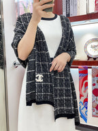 CC Scarf 180 CM In Black With White Stripes Cashmere 415181