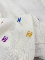 CC Scarf 190 CM In White Colorful Cashmere 418221