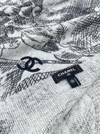 CC Scarf 180 CM In Grey Black Cashmere  419805