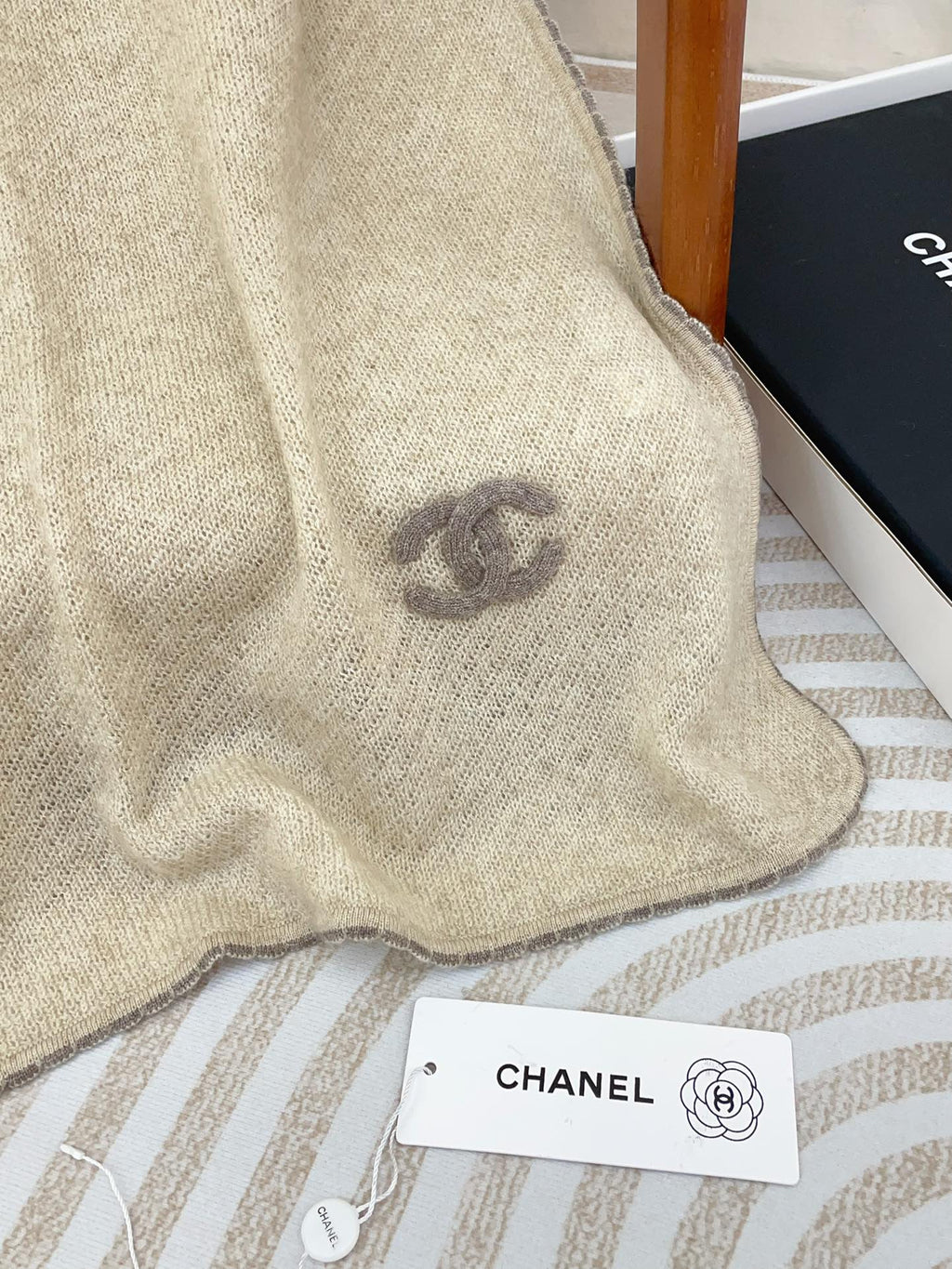 CC Scarf 190 CM In Beige Cashmere 419818