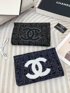CC Scarf 190 CM In Black Mix White Cashmere 421407