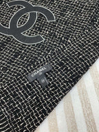 CC Scarf 190 CM In Black Mix White Cashmere 421407