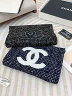 CC Scarf 190 CM In Black Mix White Cashmere 421407