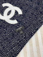 CC Scarf 190 CM In Charcoal Blue Mix White Cashmere  421408