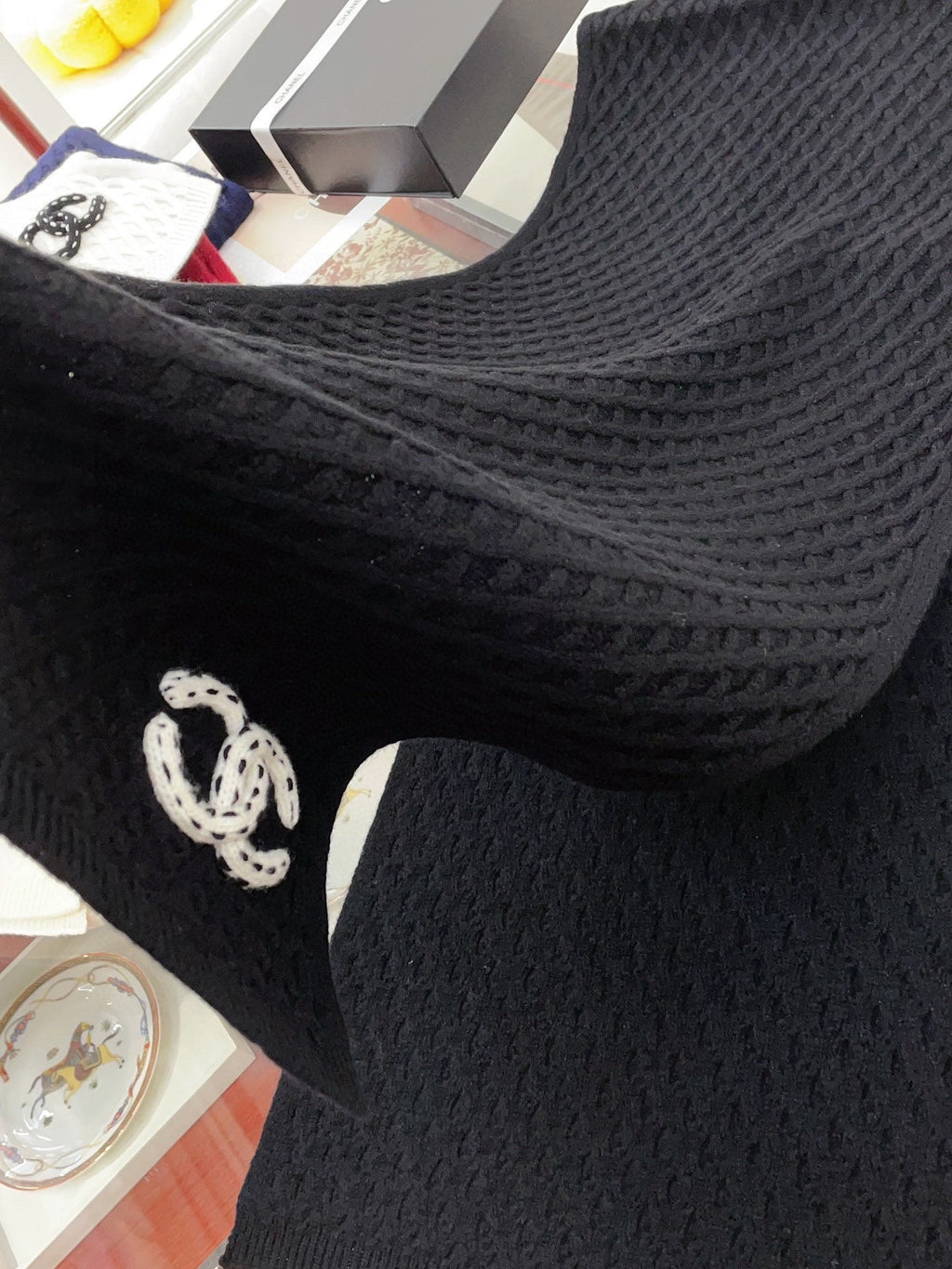 CC Scarf 170 CM In Black Cashmere 421410
