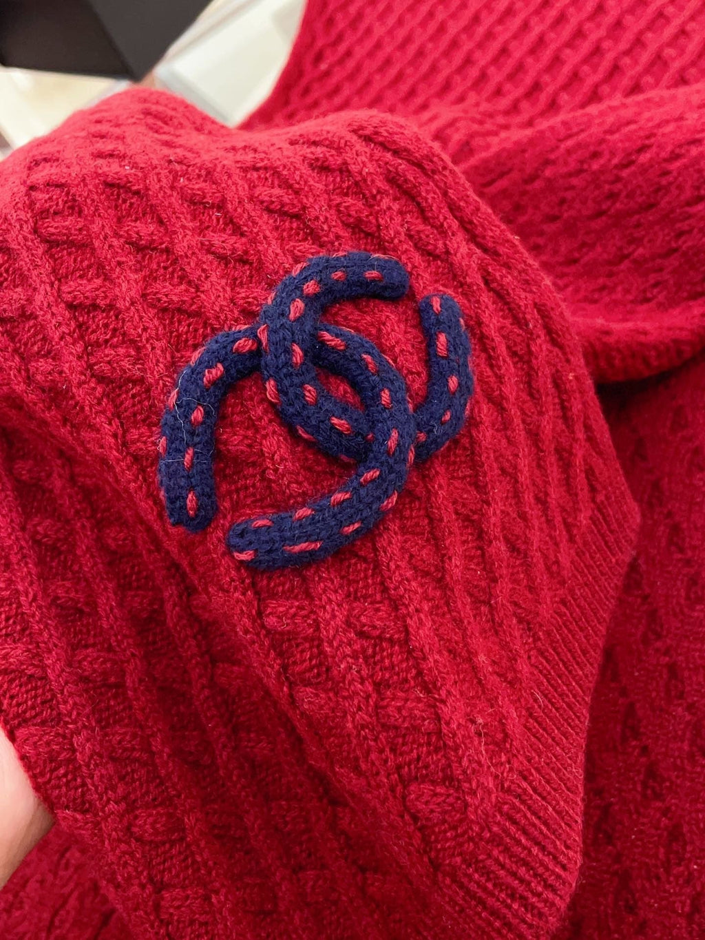 CC Scarf 170 CM In Red Cashmere 421411