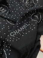 CC Square Scarf 130 CM In Black Silk 422753