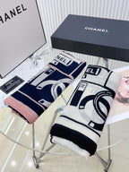 CC Square Scarf 140 CM In Black White Mix Pink Silk  422756