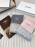 CC Scarf 180 CM In Pink Mix Grey Blue Cashmere 422761