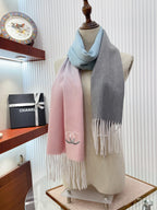 CC Scarf 180 CM In Pink Mix Grey Blue Cashmere 422761