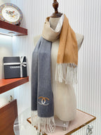 CC Scarf 180 CM In Grey Mix Brown Yellow Cashmere 422762