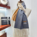 CC Scarf 180 CM In Grey Mix Brown Yellow Cashmere 422762
