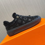 LV Time Out Sneaker 40mm Black Monogram Suede