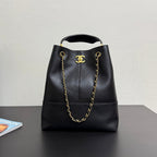 CC 25A Tote Bag 28cm Black Calfskin