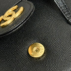Chanel 26 Shoulder Bag 17 Black Caviar Leather