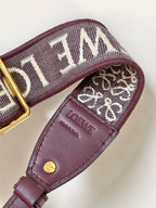 Loewe Saddle Bag 21 Burgundy Leather 280430