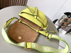 Loewe Saddle Bag 21 Lime Green Leather 280448