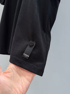 Fendi 25 Baguette Print Round Neck Short Sleeves Black Cotton