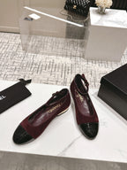CC Mary Jane Burgundy Suede And Cowhide
