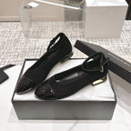 CC Mary Jane Black Suede And Cowhide