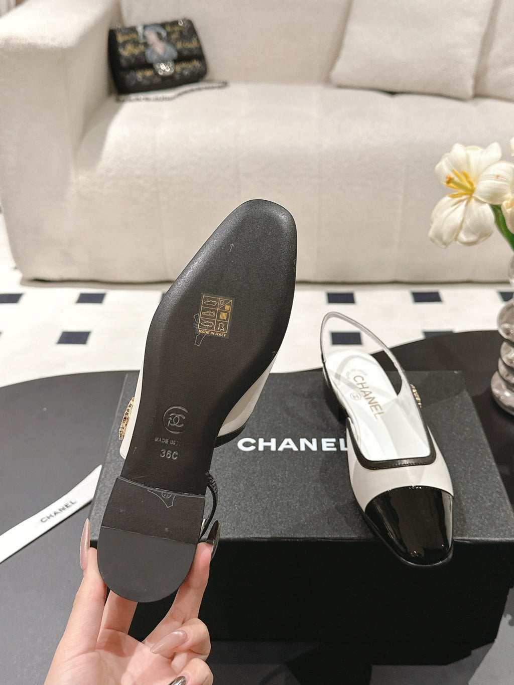 CC Slingback White Leather 237498