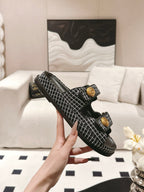 CC 25 Dad Sandal Mule Black mix White Fabric 237576