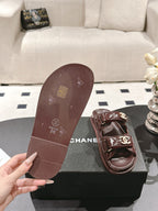 CC 25 Dad Sandal Mule Deep Brown Patent Leather 237578
