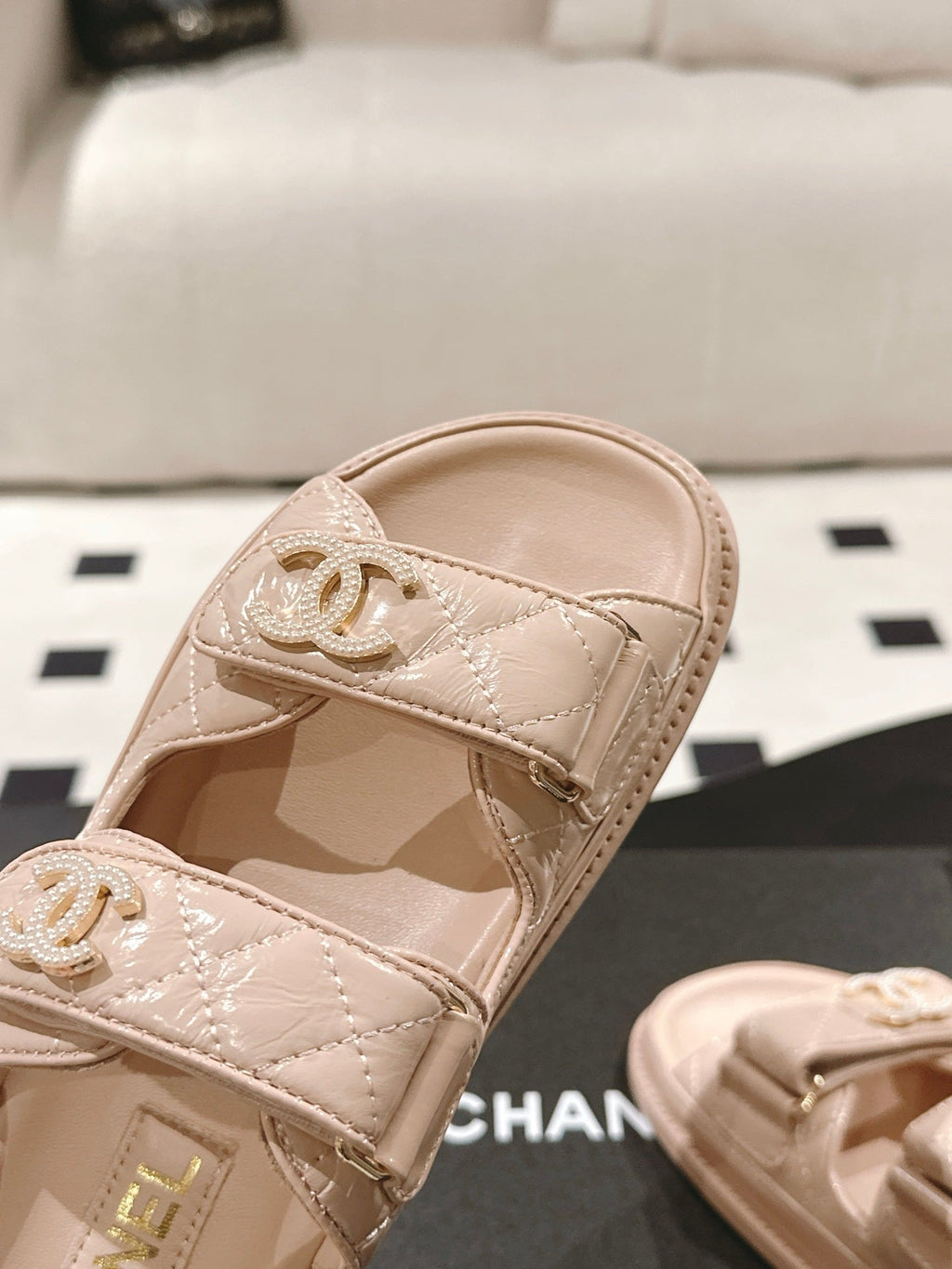 CC 25 Dad Sandal Mule Putty Pink Patent Leather 237579