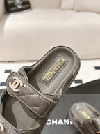 CC 25 Dad Sandal Mule Jet Black Patent Leather 237581