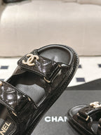 CC 25 Dad Deals Sandals Black Patent Leather 237590