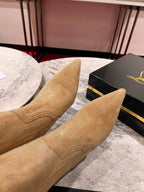 CL Santigag 85 Mm Low Boots Veau Velours Lionne