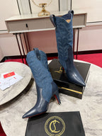 CL Santiabooty 85 Mm Low Boots Nappa Leather And Denim