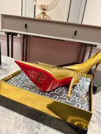 CL Kate Pumps 100mm Yellow Shiny Calfskin 345985