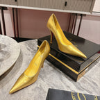 CL Kate Pumps 100mm Yellow Shiny Calfskin 345985