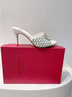 VT High Heeled Sandals White Sheepskin 292788