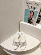 VT High Heeled Sandals White Sheepskin 292788