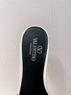 VT Moon Slides in Leather White Cowhide 292865