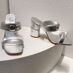 VT Heeled  Sandal Silver Cowhide 292883
