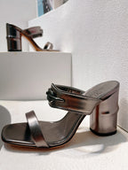 VT Heeled Sandal Gray Cowhide 292884