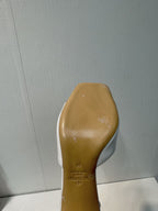 VT Mid Heel Mule Sandal White Sheepskin 292758