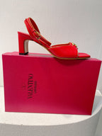 VT Sandals Heels 50mm Red Cowhide 292769