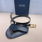 Saddle Removable Pouch Black Calfskin 20mm Belt