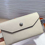 HM KELLY WHITE POCKET 18MM BELT LEATHER SILVER HARDWARE