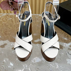 SL BIANCA PLATFORM SANDAL WHITE CALFSKIN