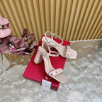 High Sandal 86mm In Rose Pink Cowhide 102068